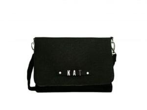 Sahara Messenger Bag Personalised Anthracite Black