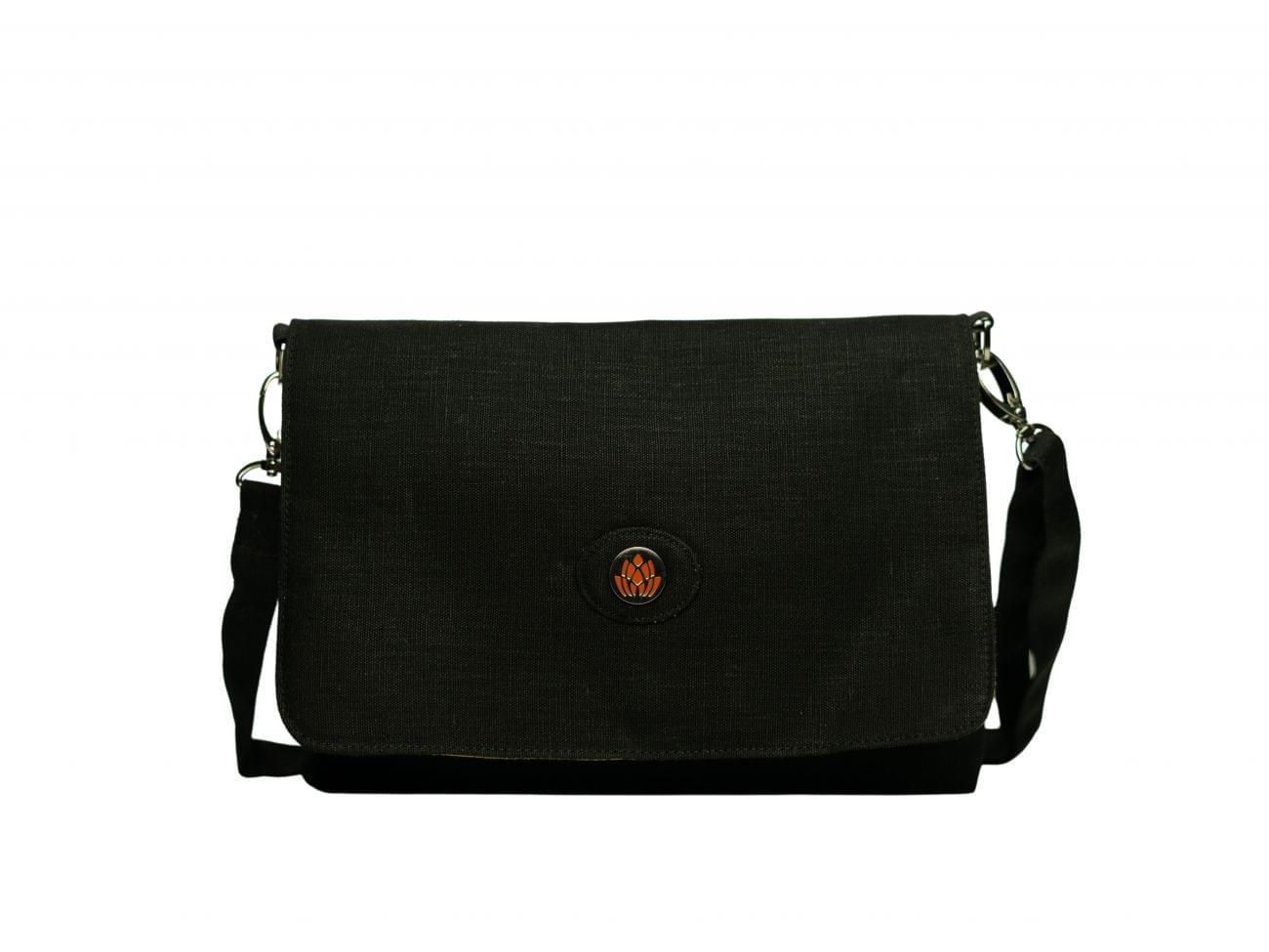 Sahara Messenger Bag Protea Medallion Anthracite Black